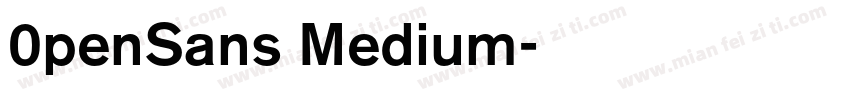 0penSans Medium字体转换